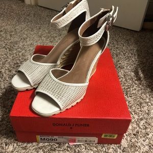 Donald J Pliner woven metallic sandals